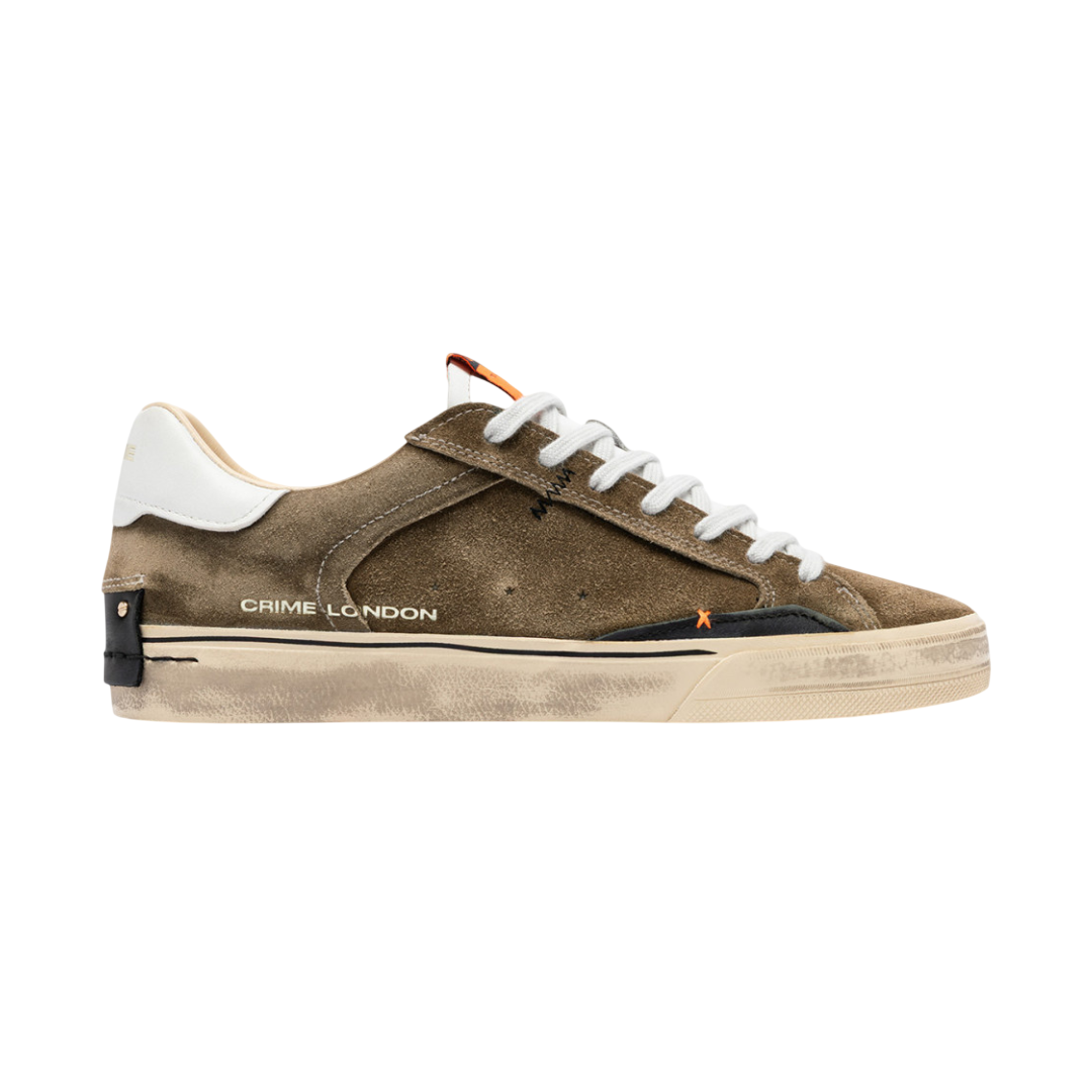 CRIME LONDON Sneaker Deconstructed Brown Flame