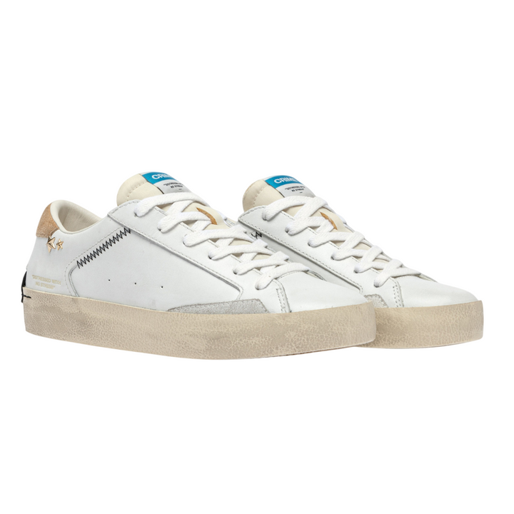 CRIME LONDON Sneaker Distressed White Amber