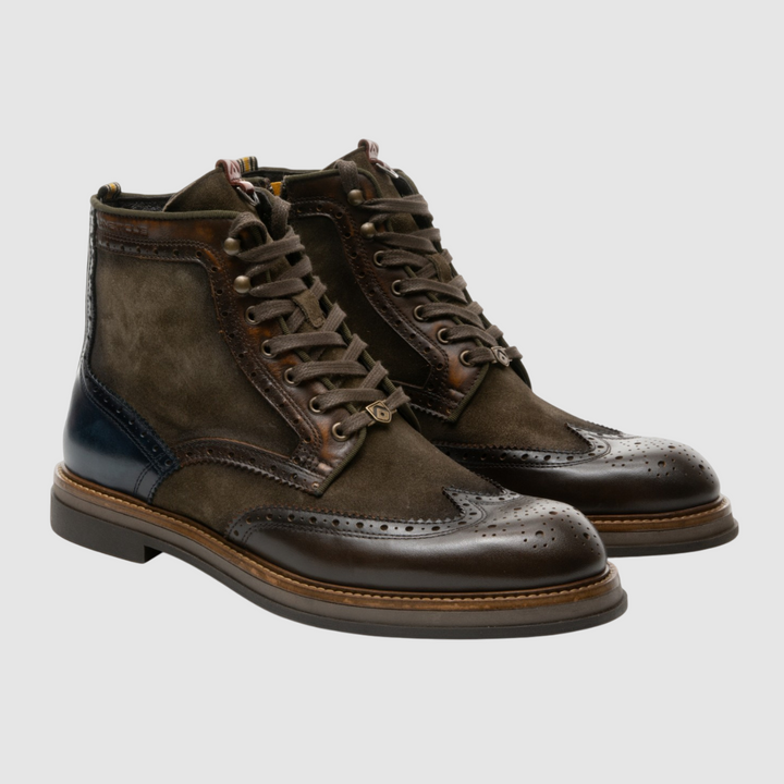 AMBITIOUS POLACCHINI BTR Brogue Boots MUSK COMBI