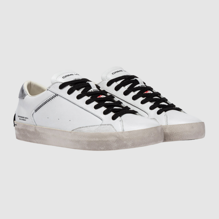 CRIME LONDON SNEAKER DISTRESSED METALLIC ORANGE