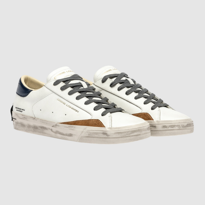CRIME LONDON SNEAKER DISTRESSED BLUE AMBER