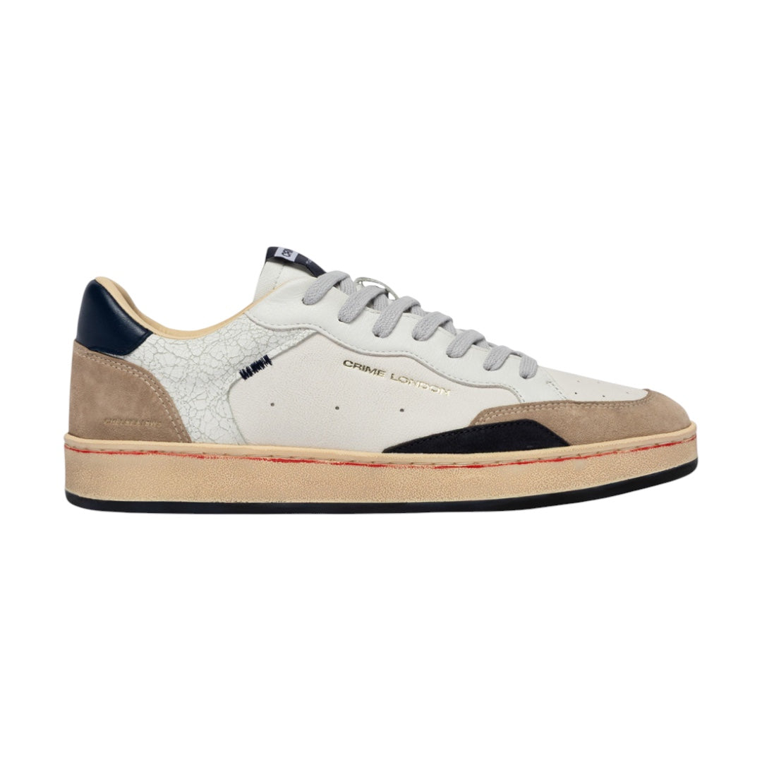 CRIME LONDON Sneaker Chelsea Cracked White