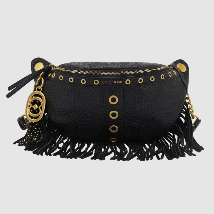 LA CARRIE Marsupio Fringes BLACK