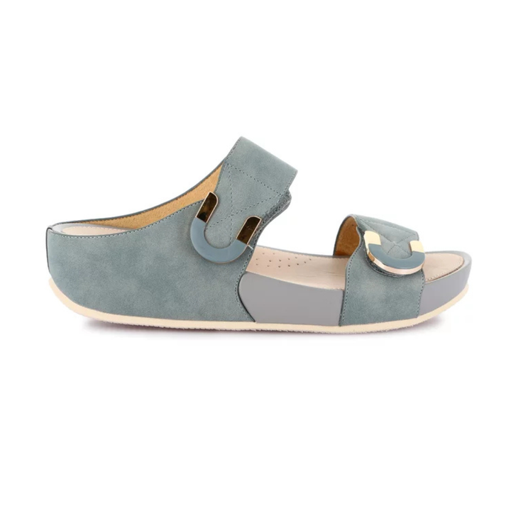 GRUNLAND Ciabatta DIRA con doppio strappo Jeans