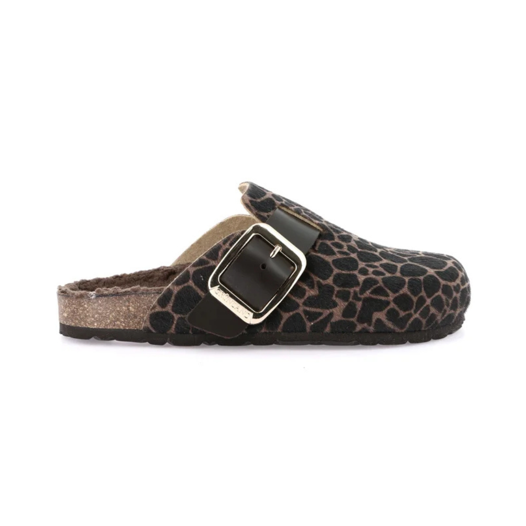 GRUNLAND SARA Sabot Tessuto Animalier