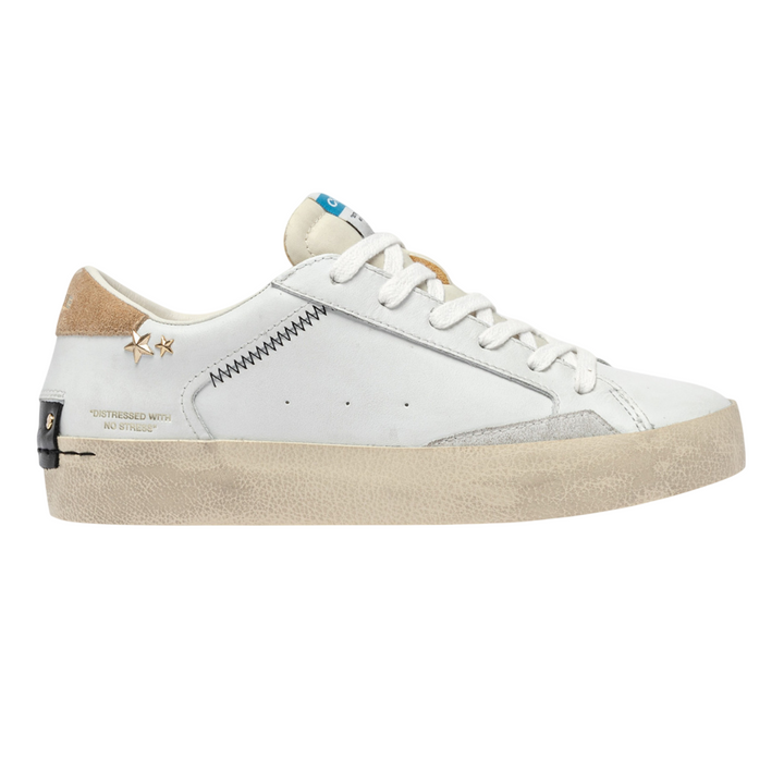 CRIME LONDON Sneaker Distressed White Amber