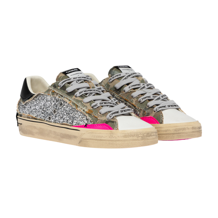 CRIME LONDON Sneaker Deconstructed Camo Stardust