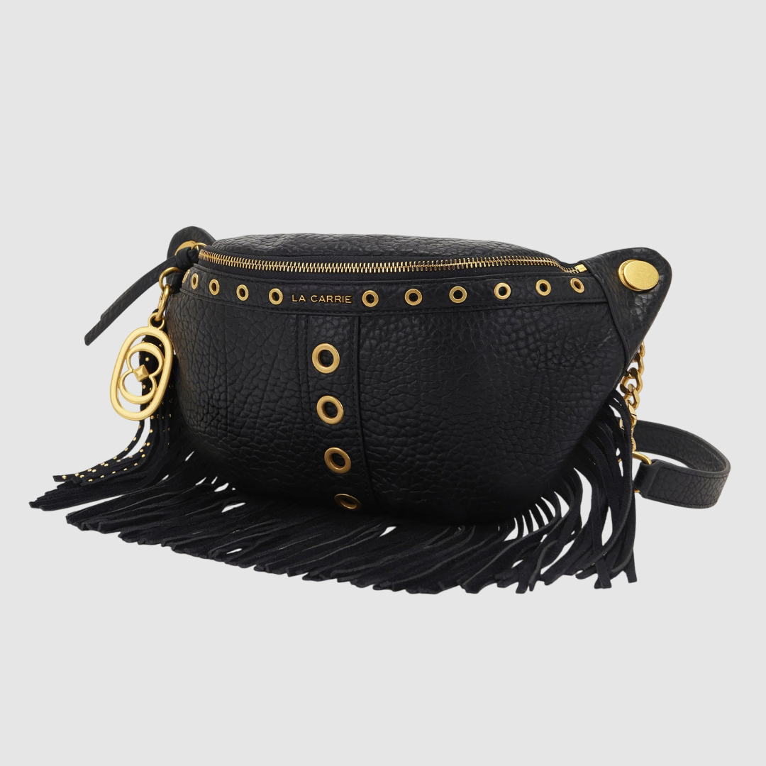 LA CARRIE Marsupio Fringes BLACK