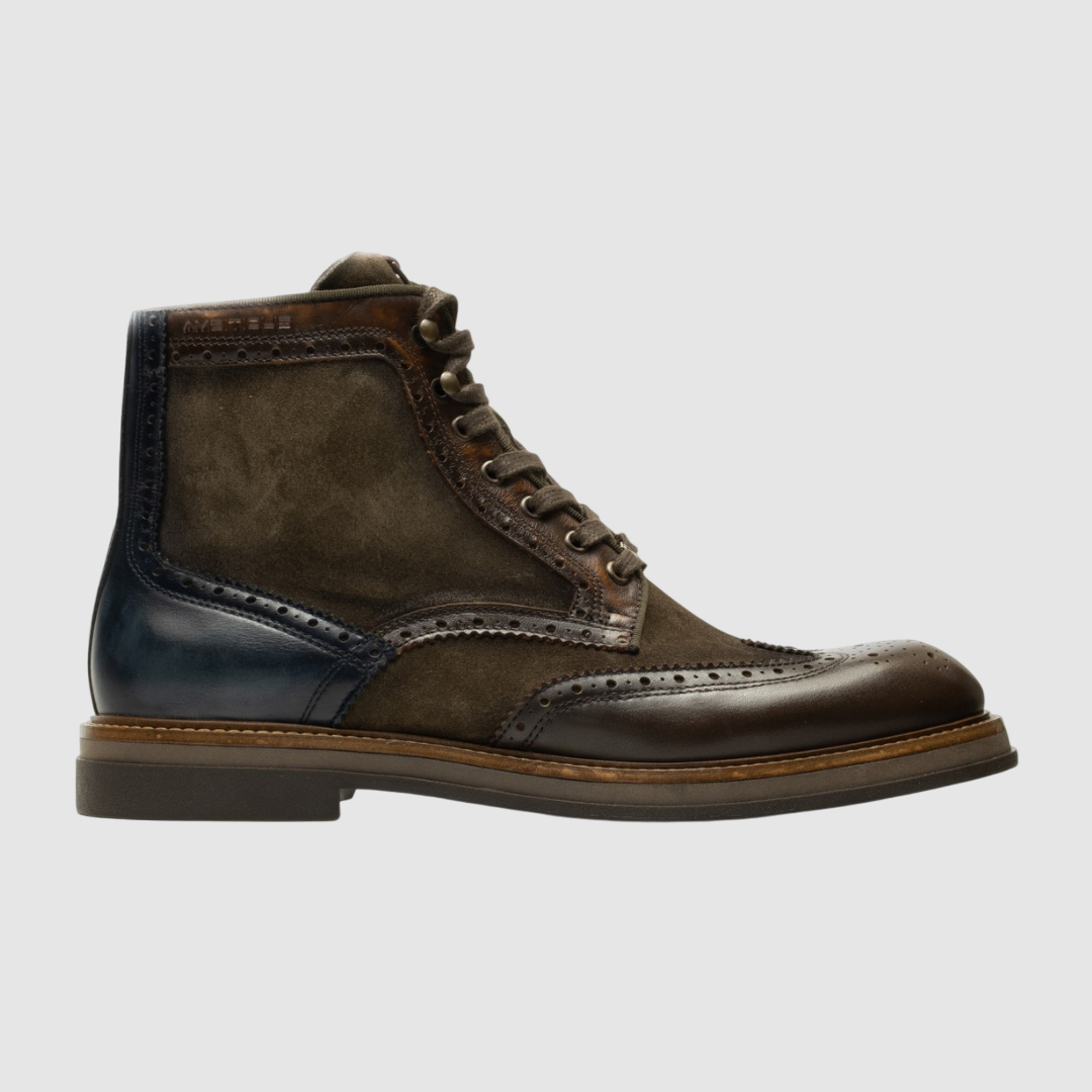 AMBITIOUS POLACCHINI BTR Brogue Boots MUSK COMBI