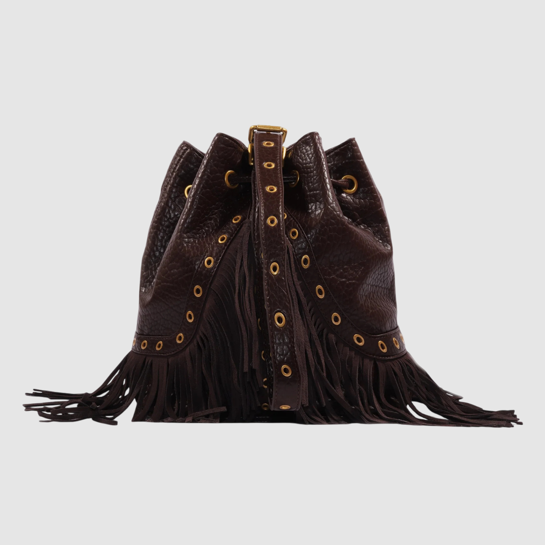 LA CARRIE Secchiello Fringes BROWN