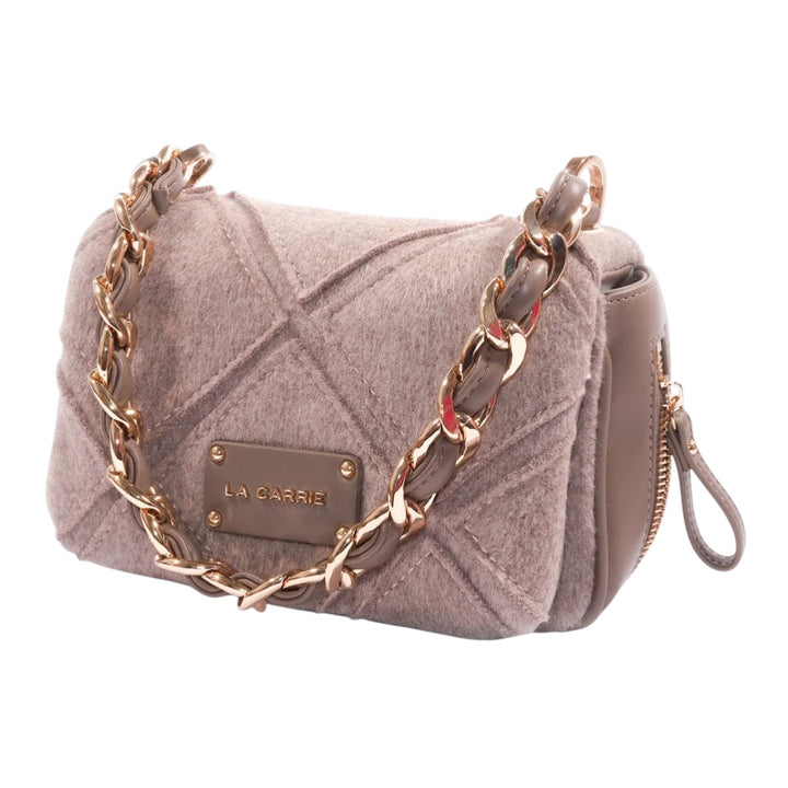 LA CARRIE Borsa a spalla Isabel Mongolia PICCOLA TAUPE
