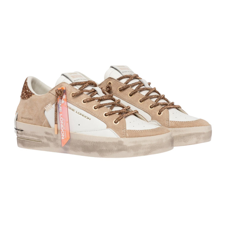 CRIME LONDON Sneaker SK8 Deluxe Wedge Champagne Dust