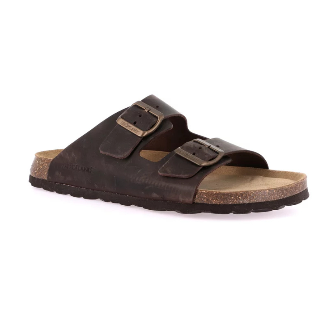 GRUNLAND Ciabatta BOBO Nabuk Ingrassato Mogano