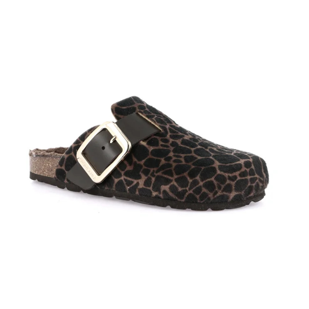 GRUNLAND SARA Sabot Tessuto Animalier