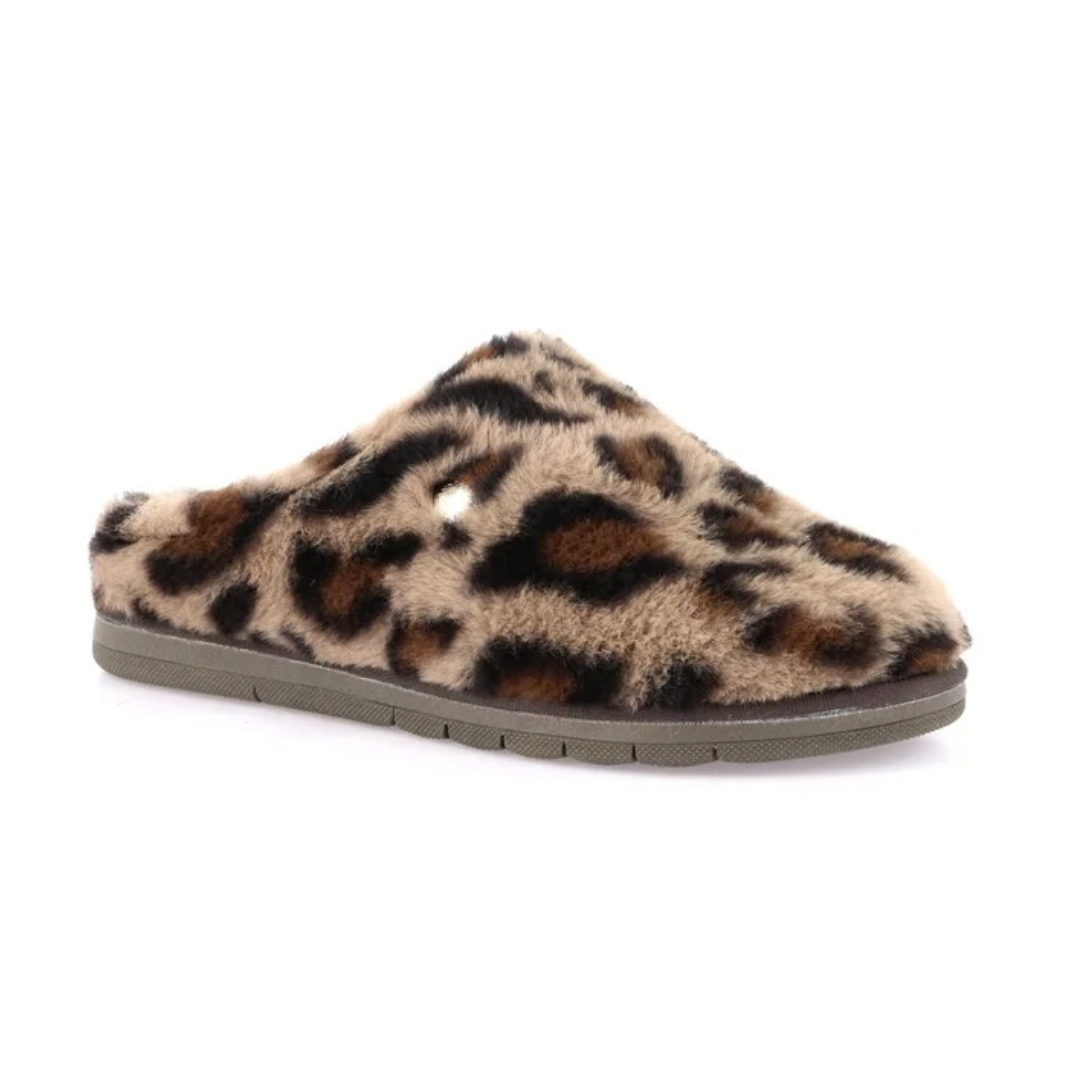 GRUNLAND Rasa Ciabatta Fluffy Animalier