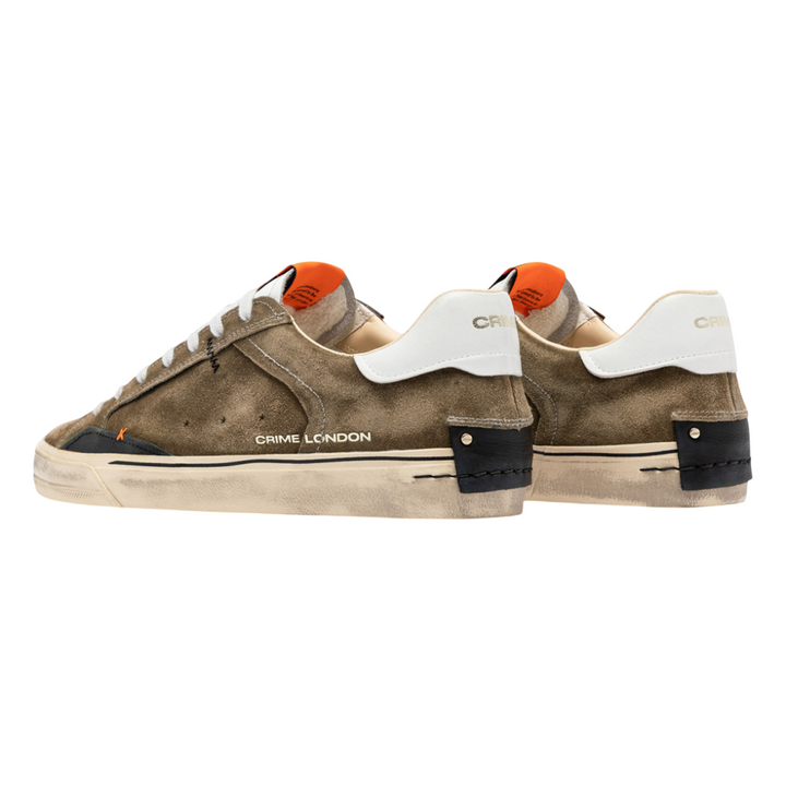 CRIME LONDON Sneaker Deconstructed Brown Flame