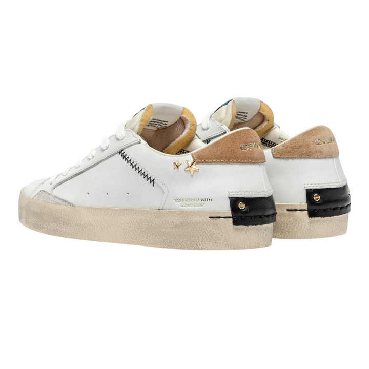 CRIME LONDON Sneaker Distressed White Amber
