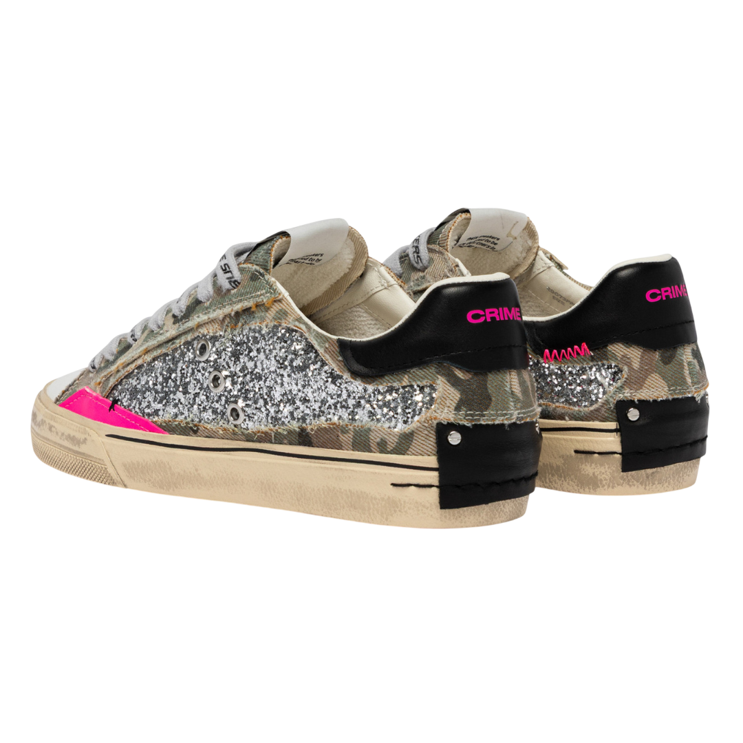 CRIME LONDON Sneaker Deconstructed Camo Stardust