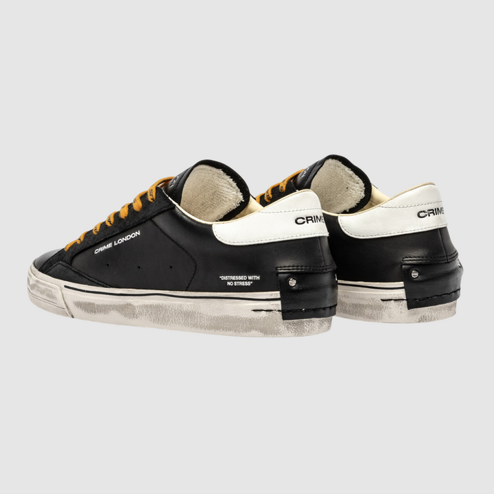 CRIME LONDON SNEAKER DISTRESSED DUSKY BLACK