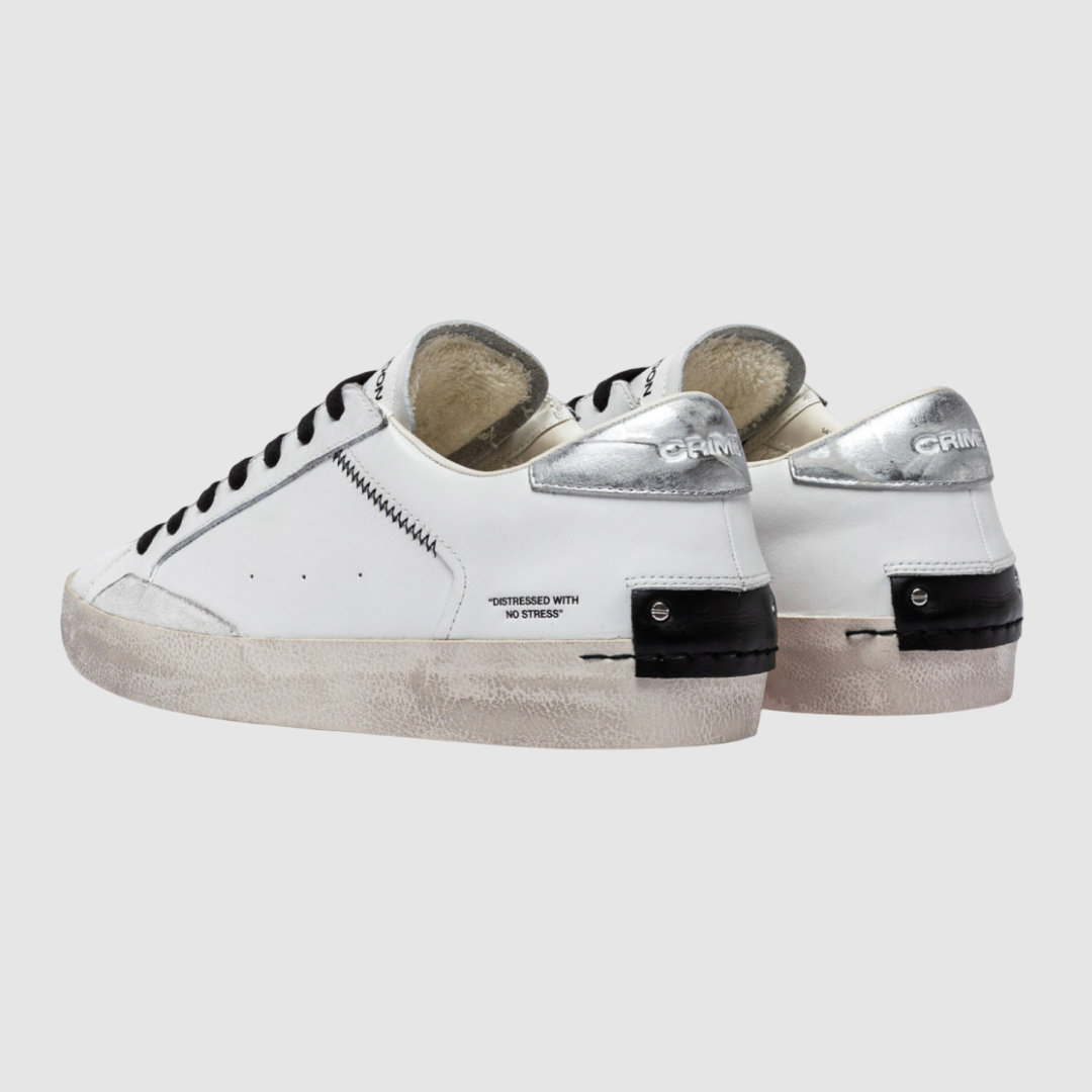 CRIME LONDON SNEAKER DISTRESSED METALLIC ORANGE