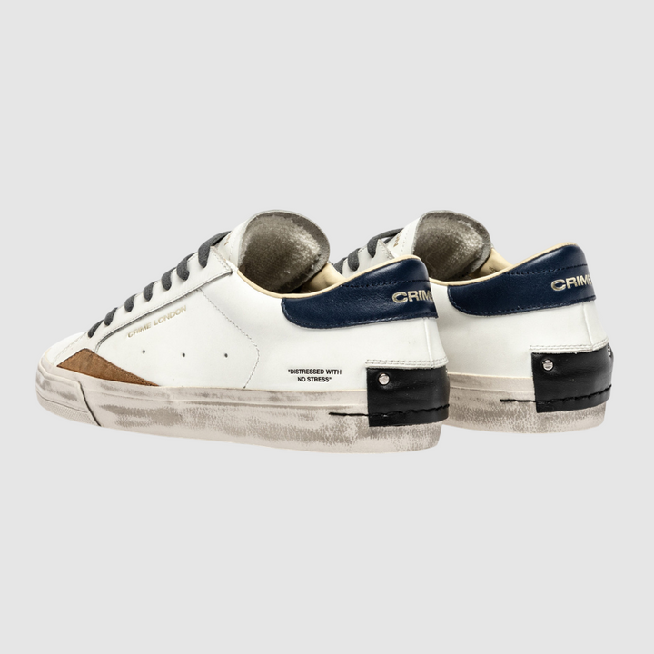 CRIME LONDON SNEAKER DISTRESSED BLUE AMBER