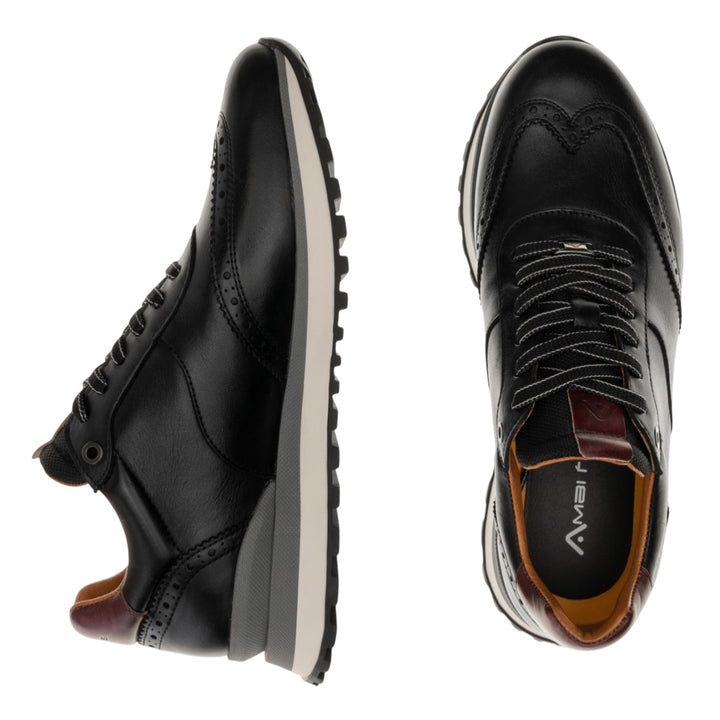 AMBITIOUS Sneaker Park Brogue Runner Black