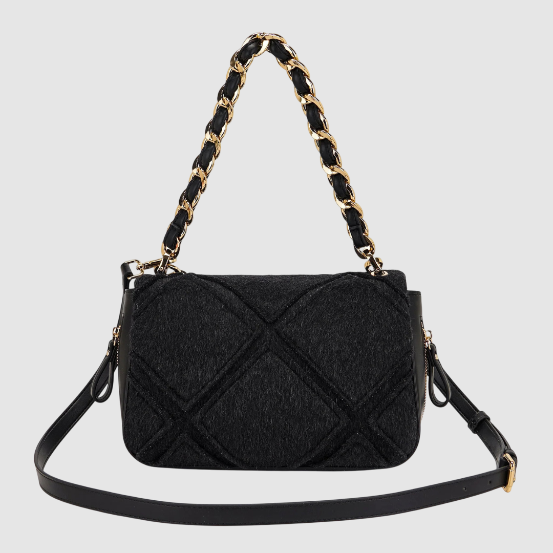 LA CARRIE Borsa a spalla Isabel Mongolia MEDIA BLACK