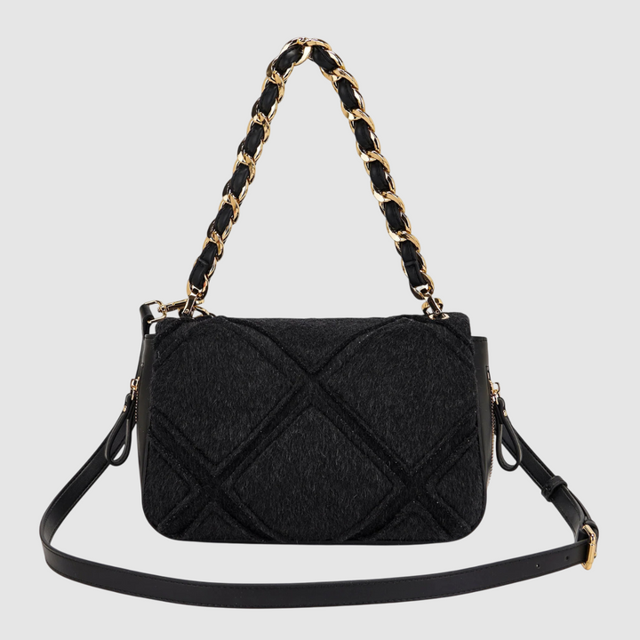 LA CARRIE Borsa a spalla Isabel Mongolia MEDIA BLACK