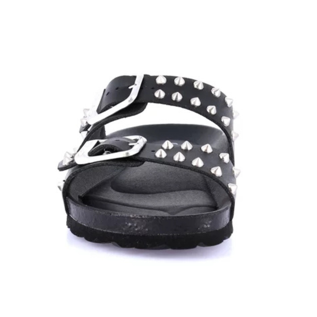 GRUNLAND Ciabatta SARA con borchie Nera