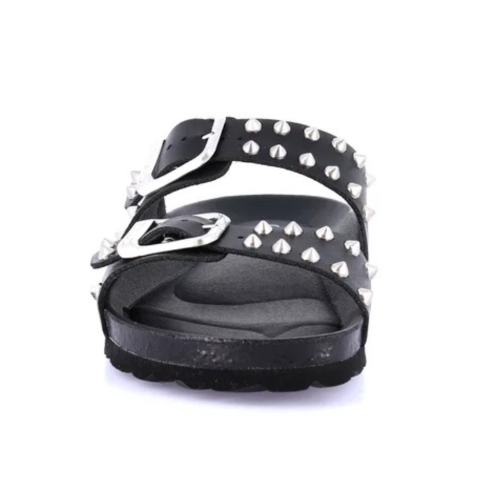 GRUNLAND Ciabatta SARA con borchie Nera