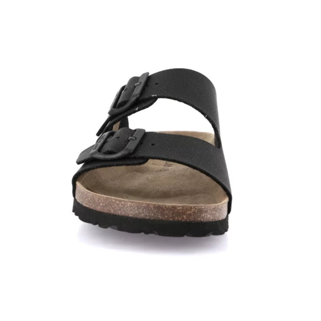 GRUNLAND Ciabatta BOBO doppia fibbia Nero