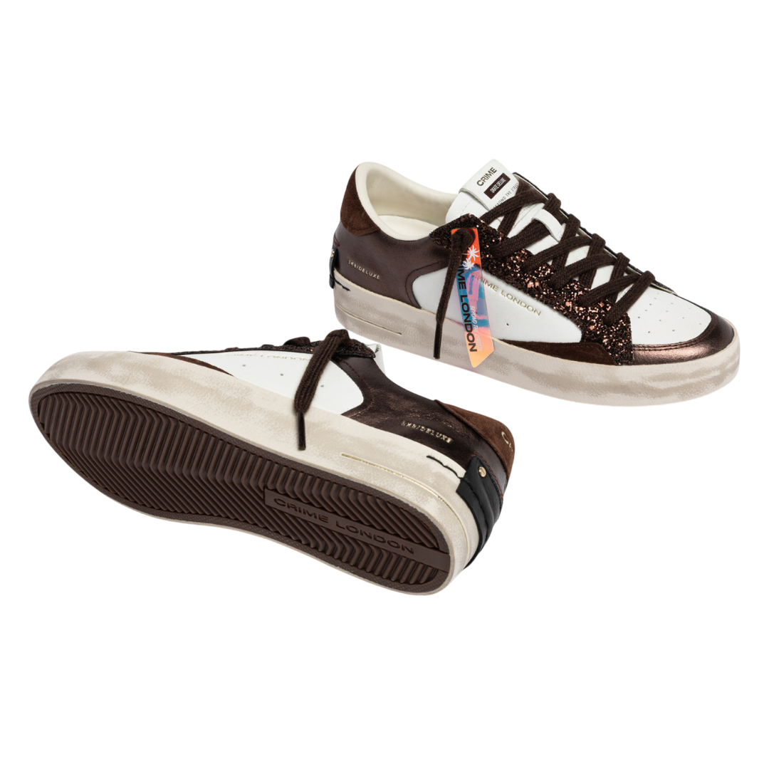 CRIME LONDON Sneaker SK8 Deluxe Cocoa Mist