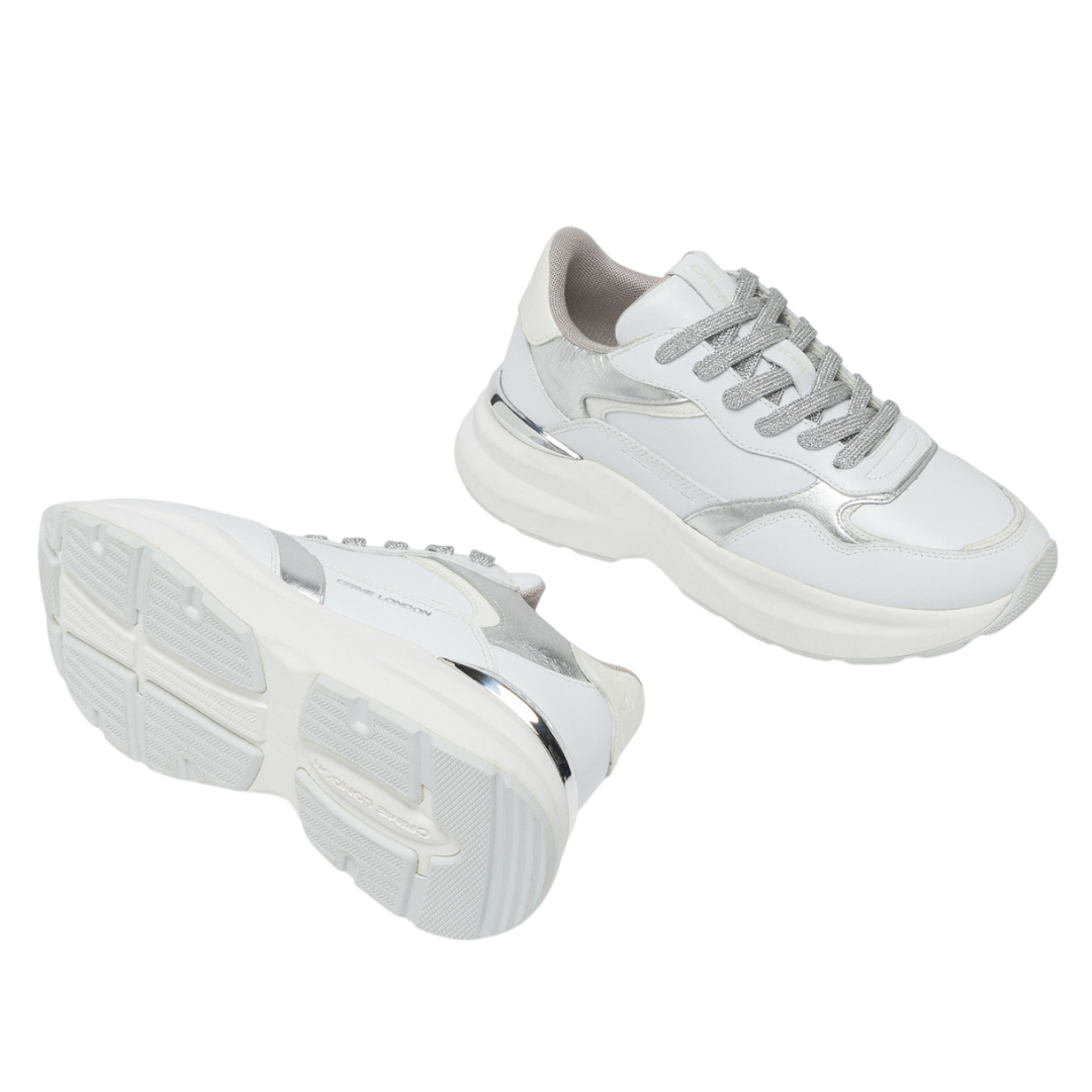 CRIME LONDON Sneaker Faith Metallic Silver