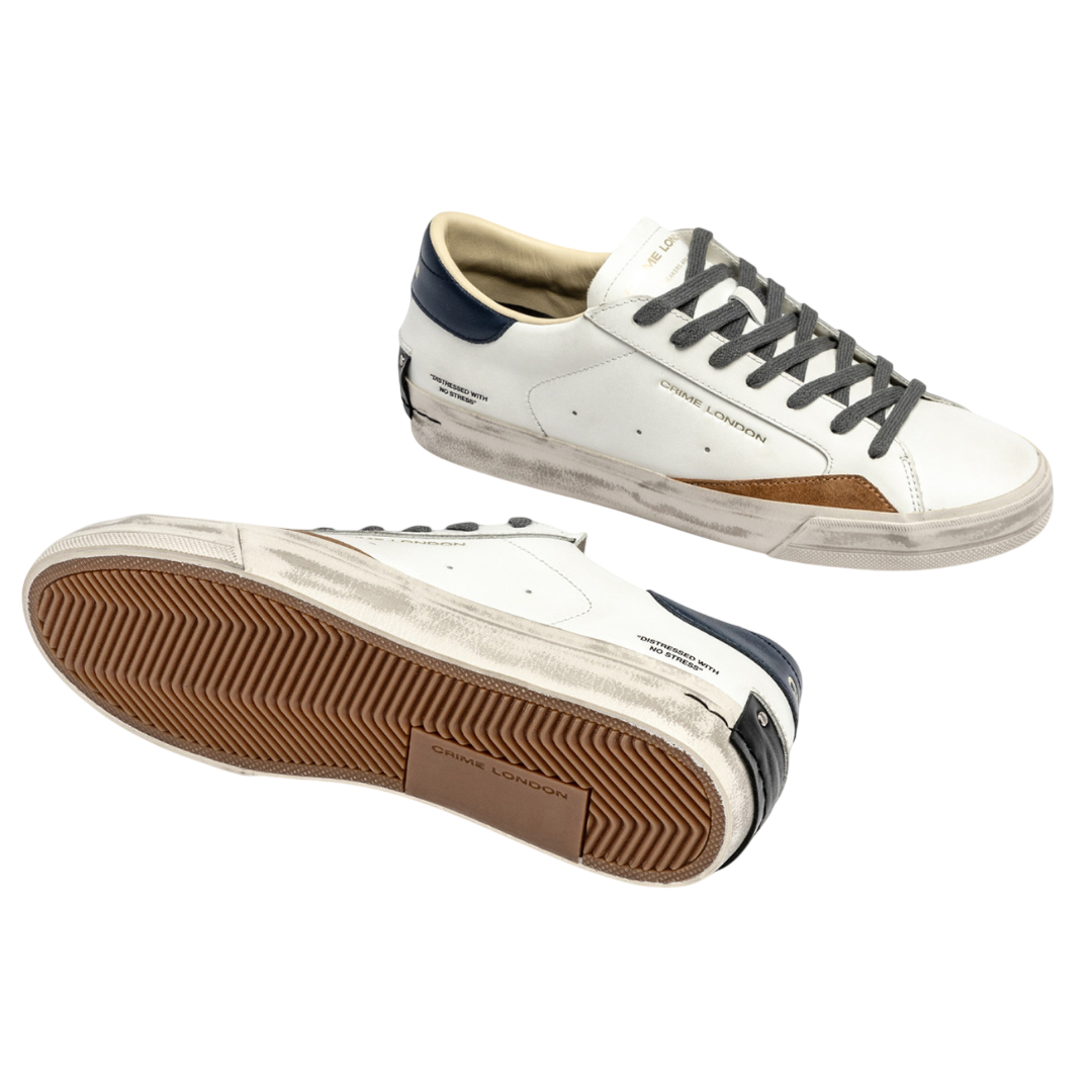 CRIME LONDON Sneaker Distressed Blue Amber