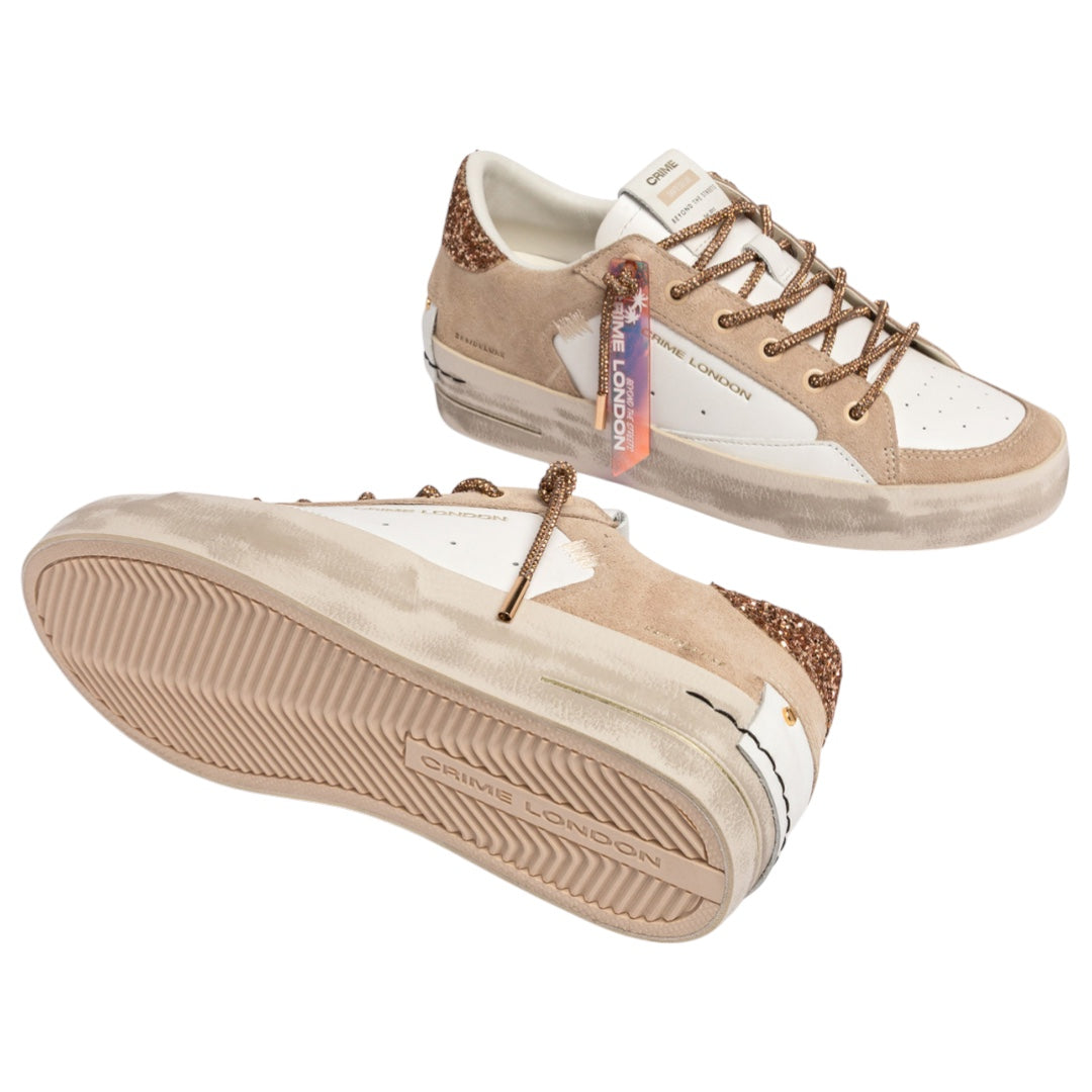CRIME LONDON Sneaker SK8 Deluxe Wedge Champagne Dust