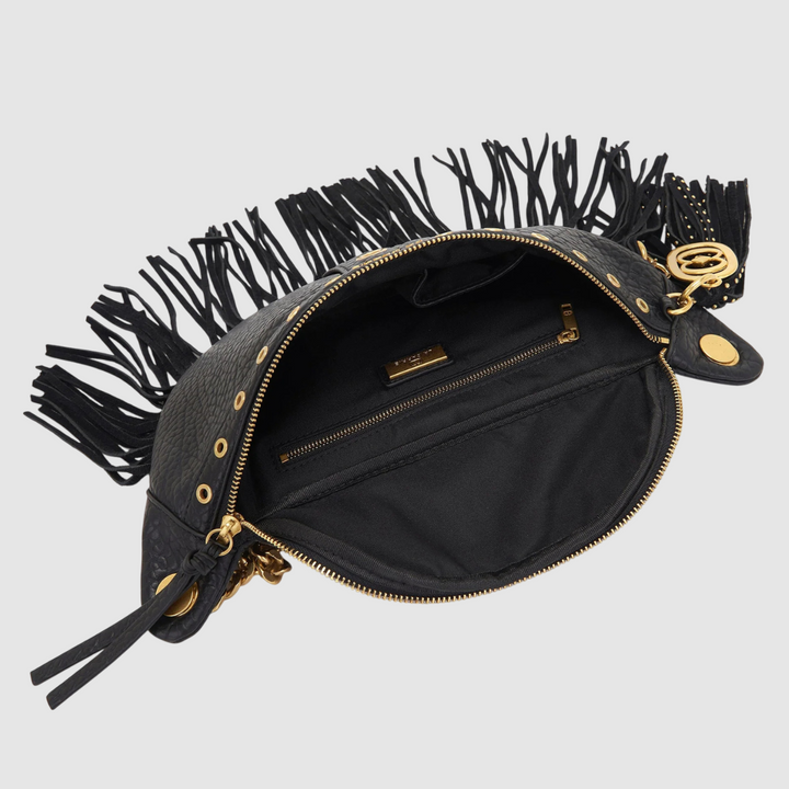 LA CARRIE Marsupio Fringes BLACK