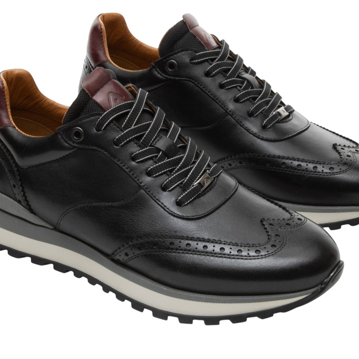 AMBITIOUS Sneaker Park Brogue Runner Black