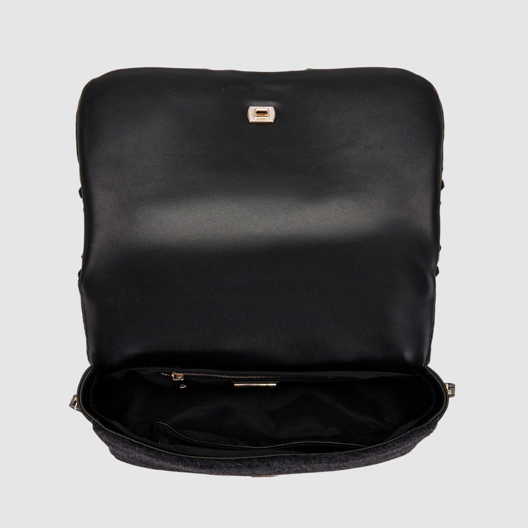 LA CARRIE Borsa a spalla Isabel Mongolia MEDIA BLACK