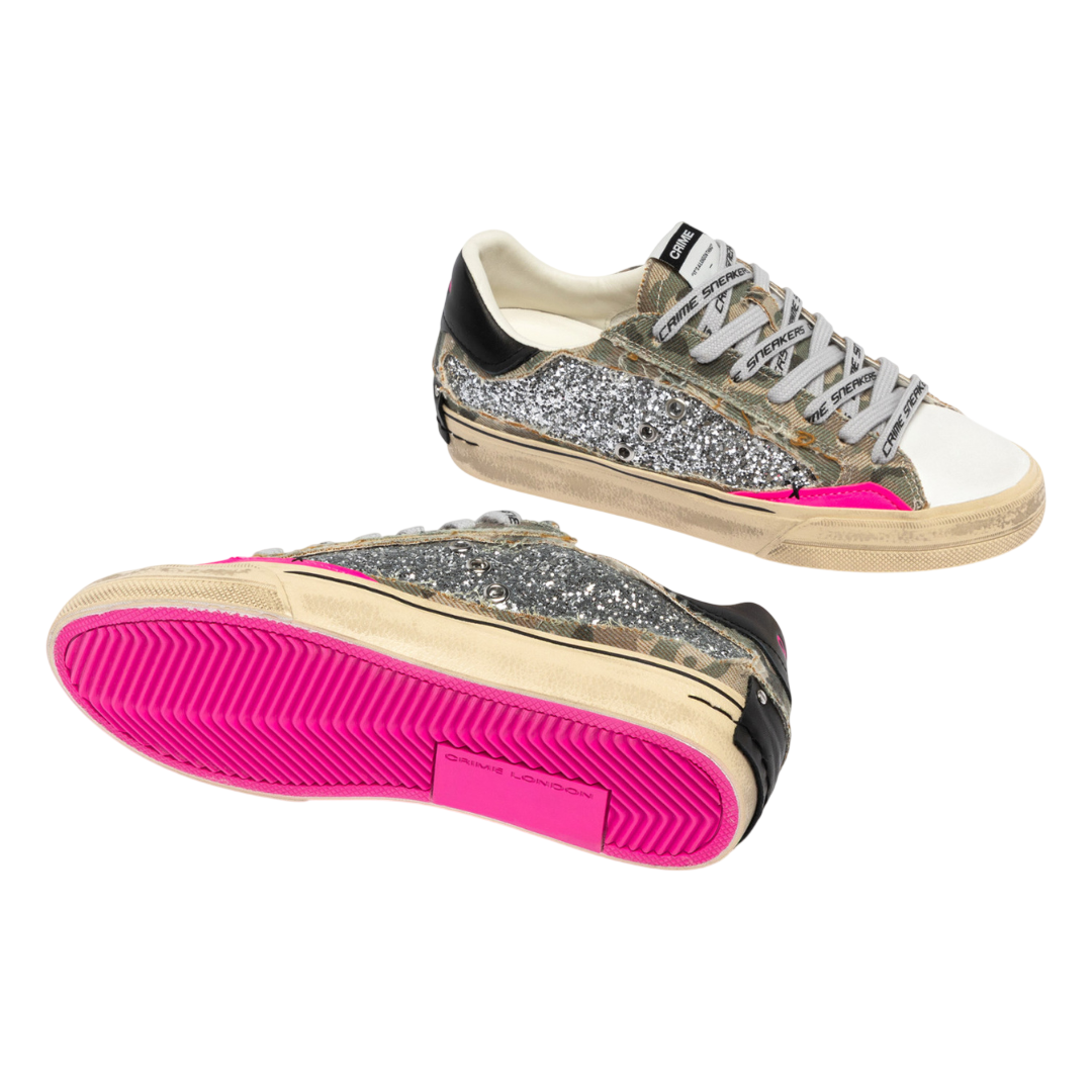 CRIME LONDON Sneaker Deconstructed Camo Stardust