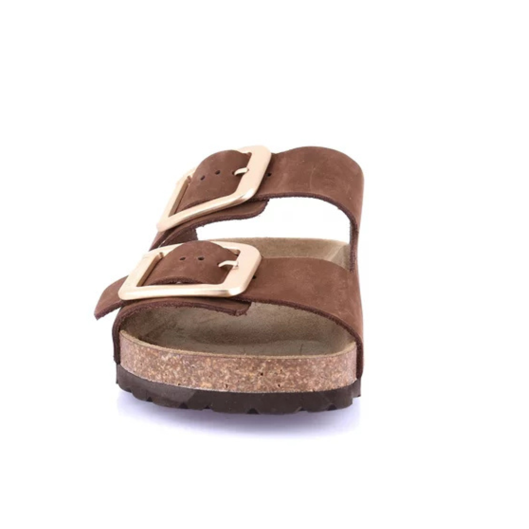 GRUNLAND Ciabatta ENNY in nabuk e sughero Marrone