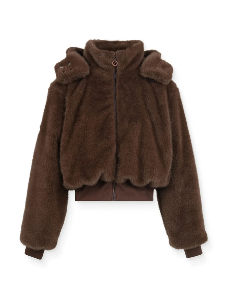 NO NAME Carter Sherpa Jacket Brown