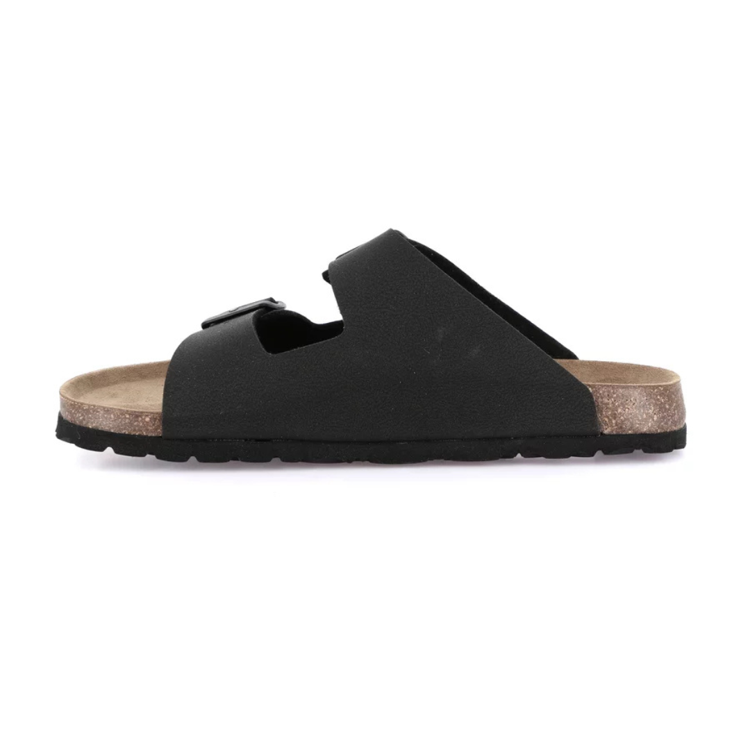 GRUNLAND Ciabatta BOBO doppia fibbia Nero