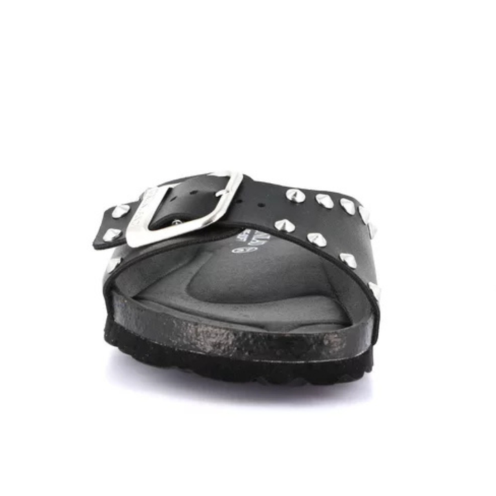 GRUNLAND Ciabatta SARA Mono-Fascia con Borchie Nera