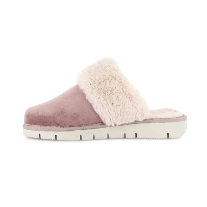 GRUNLAND Loxi Ciabatta Eco Pelliccia Malva