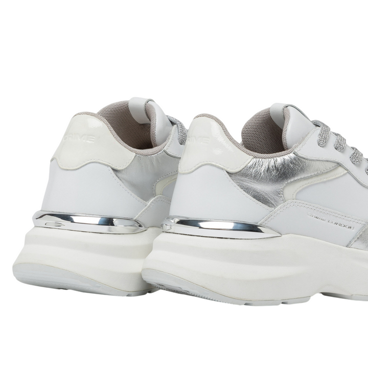 CRIME LONDON Sneaker Faith Metallic Silver