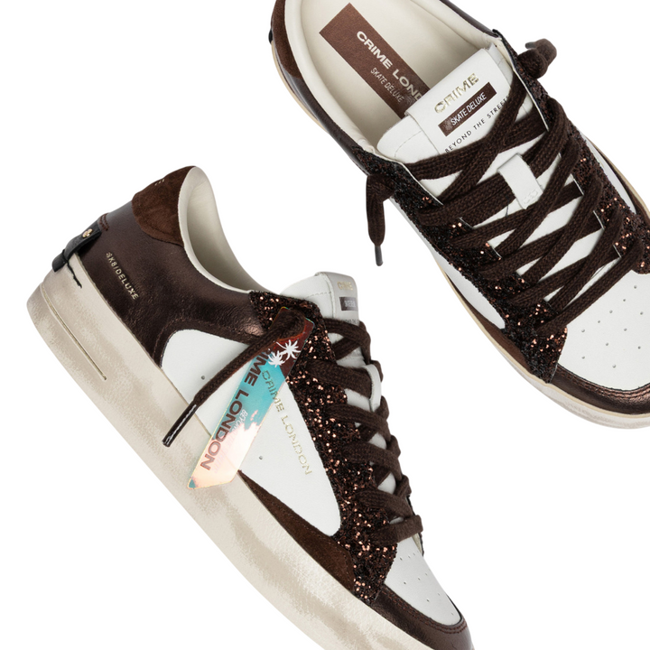 CRIME LONDON Sneaker SK8 Deluxe Cocoa Mist