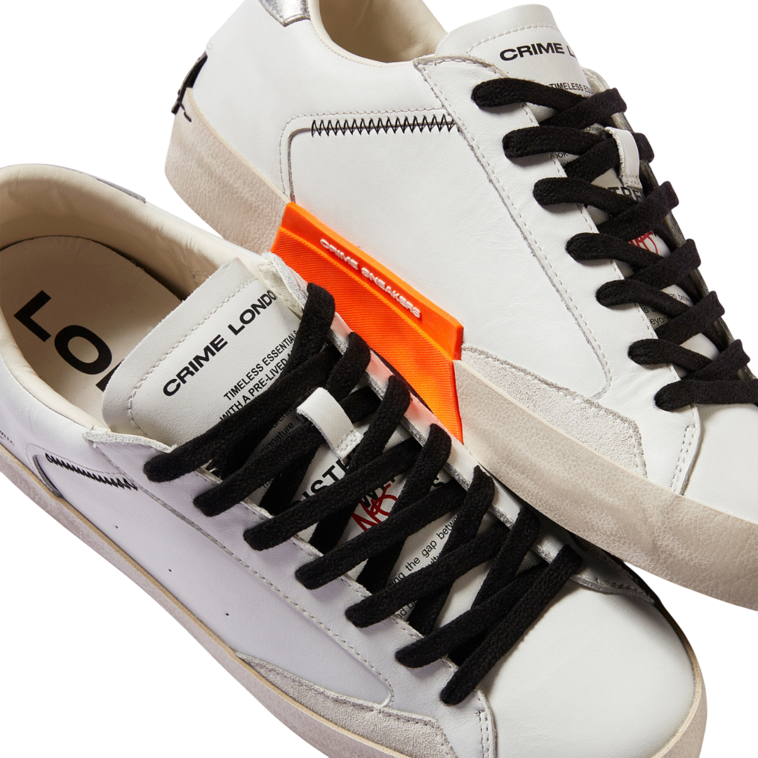 CRIME LONDON Sneaker Distressed Metallic Orange
