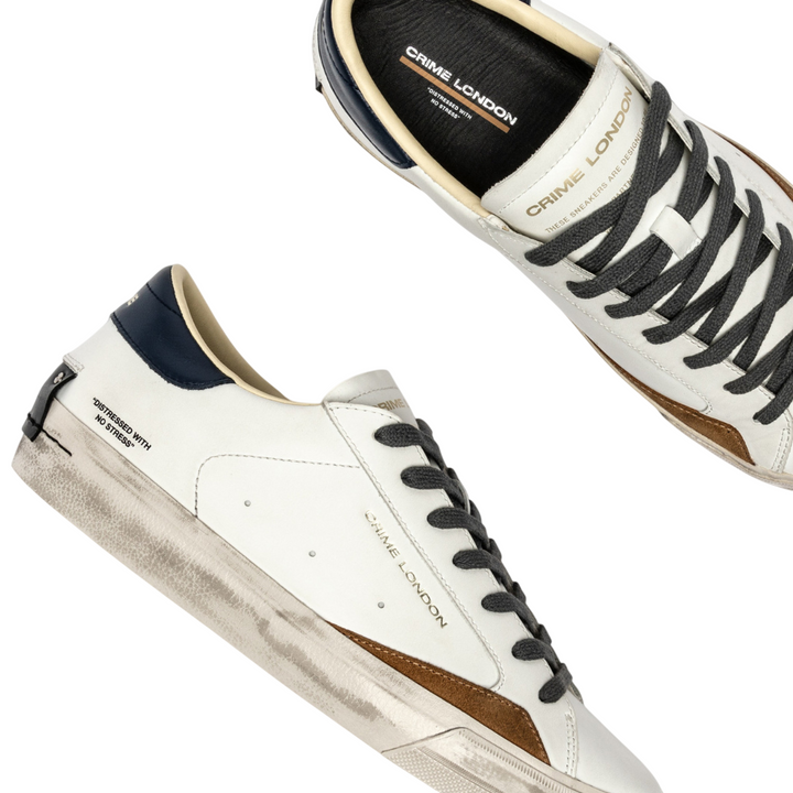 CRIME LONDON Sneaker Distressed Blue Amber