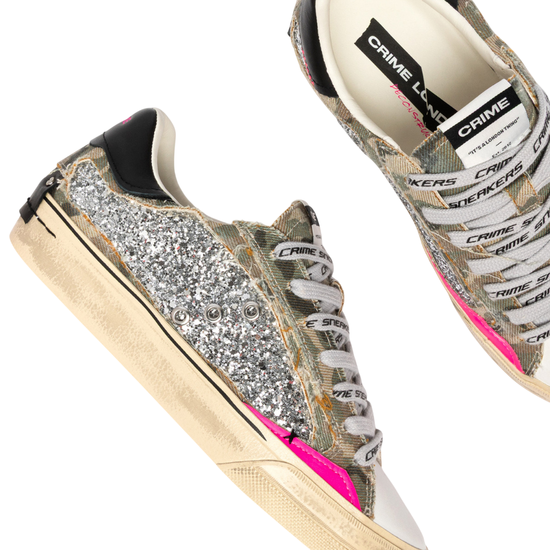 CRIME LONDON Sneaker Deconstructed Camo Stardust