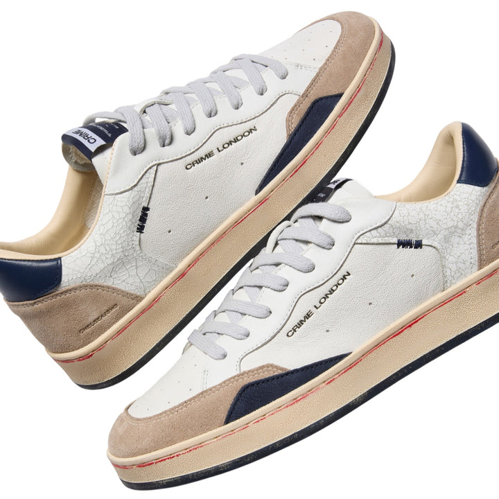 CRIME LONDON Sneaker Chelsea Cracked White